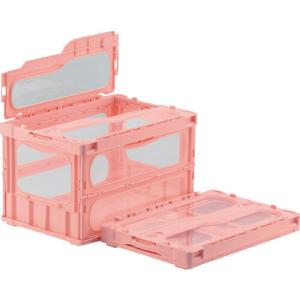サンコー フタ一体型折りたたみコンテナー 559110 マドコンライトC-50Bピンク ( SKMLO-C-50B-PNK ) 三甲(株)｜orangetool