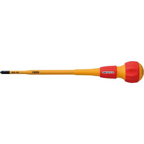 アネックス 絶縁ドライバー 刃先+2×軸長150mm 先端軸径Φ5mm 全長217mm ( 7920...