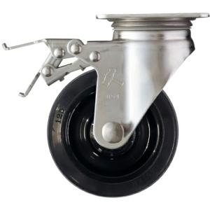 ハンマー トータルロック SUS 自在 SP付 ゴム車(ローラーベアリング) 125mm ( 315S-RBU125 TL ) ハンマーキャスター(株) (メーカー取寄)｜orangetool