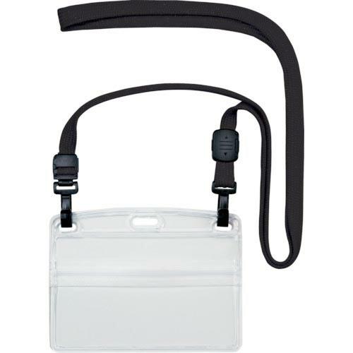 OP 吊り下げ名札 ダブルフック式ヨコ名刺 10枚 黒 ( NL-1-BK ) オープン工業(株)