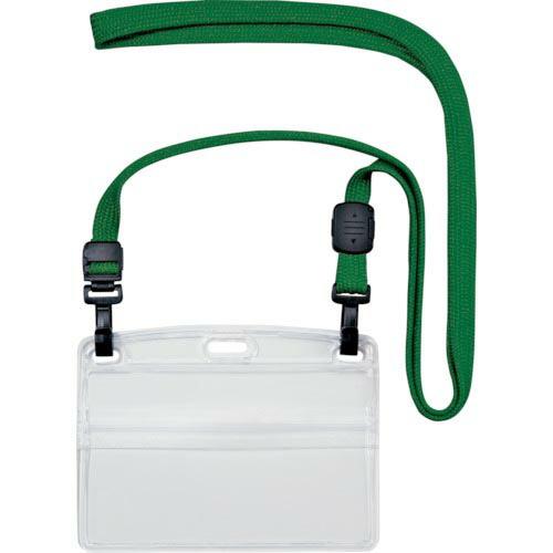 OP 吊り下げ名札 ダブルフック式ヨコ名刺 10枚 緑 ( NL-1-GN ) オープン工業(株)