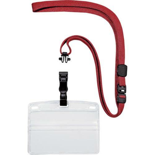 OP 吊り下げ名札 脱着式 名刺サイズ 10枚 赤 ( NL-5-RD ) オープン工業(株)