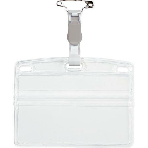 OP タッグ名札 プラクリップ両用 名刺サイズ 10枚 灰 ( NT-2-GY ) オープン工業(株...