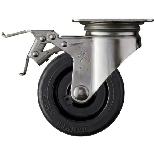 ハンマー トータルロック SUS 自在 SP付 ゴム車 100mm ( 315S-RU100 TL ...