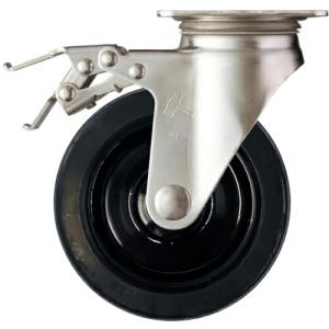 ハンマー トータルロック SUS 自在 SP付 ゴム車(ローラーベアリング) 150mm ( 315S-RBU150 TL ) ハンマーキャスター(株) (メーカー取寄)｜orangetool