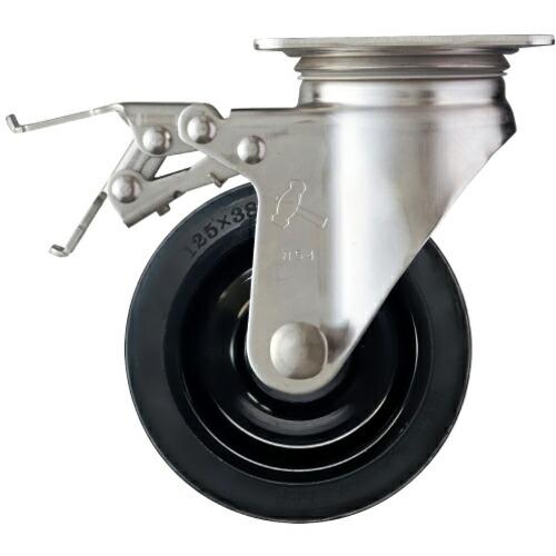 ハンマー トータルロック SUS 自在 SP付 ゴム車 125mm ( 315S-RU125 TL ...