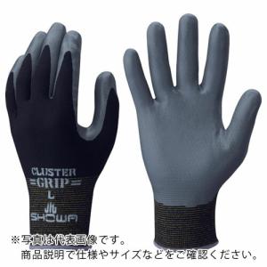 SHOWA ニトリルゴム背抜き手袋 No371組立グリップクラスター ブラック Mサイズ ( NO371-M )｜orangetool
