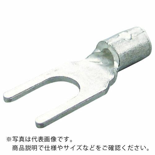 ニチフ 裸圧着端子 Y形(100P)より線1.04~2.63 外寸7 ( 2Y-4S )