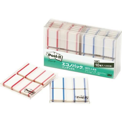 3M まとめ買い ポスト・イット インデックス 44X23mm 500枚X2色 ( 6821-1-R...