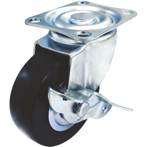 TRUSCO キャスター TYSシリーズ 自在 SP付 ゴム車50mm ( TYSB-50 ) トラ...