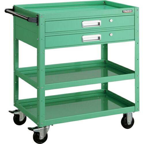 TRUSCO ツールワゴン イーグルワゴン 750X500XH880 引出付 ヤンググリーン ( E...
