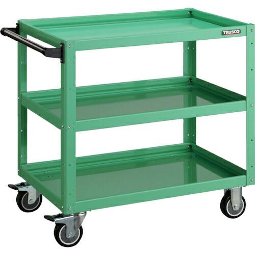TRUSCO ツールワゴン イーグルワゴン 750X500XH740 ウレタン車輪 ヤンググリーン ...