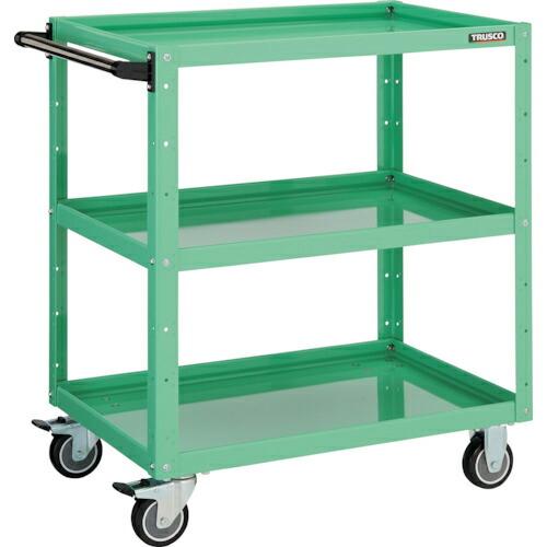 TRUSCO ツールワゴン イーグルワゴン 750X500XH880 ウレタン車輪 ヤンググリーン ...