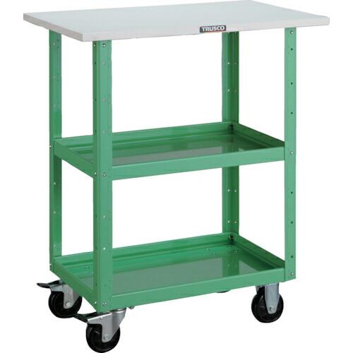 TRUSCO ツールワゴン イーグルワゴン 600X400XH740 天板付 ヤンググリーン ( E...