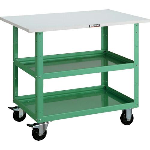 TRUSCO ツールワゴン イーグルワゴン 750X500XH740 天板付 ヤンググリーン ( E...