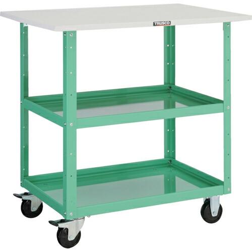 TRUSCO ツールワゴン イーグルワゴン 750X500XH880 天板付 ヤンググリーン ( E...