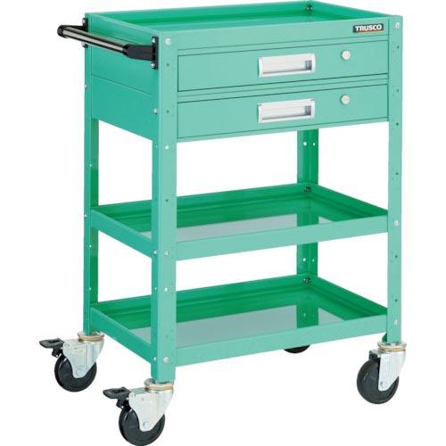 TRUSCO ツールワゴン バーディワゴン 600X400 引出2段付 ヤンググリーン ( BDW-...