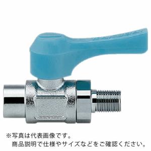 KAKUDAI ミニチュアボールバルブ 呼び径(A)Rc1/8 全長49.4 ブルー ( 651-803-3 ) (株)カクダイ｜orangetool