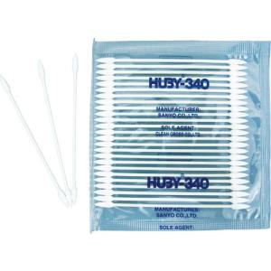 HUBY 3インチ 工業用綿棒(先端コーン型/シャープポイントスリム) (100本入) ( BB-003SP ) (株)クリーンクロス｜orangetool