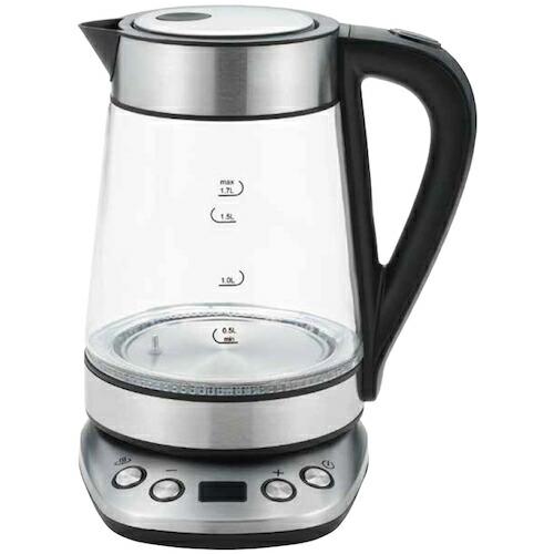 グリーンクロス サスティア 温度調整ガラス電気ケトル 1.7L ( 6300034787 ) (株)...