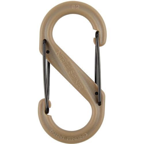 NiteIze カラビナ エスビナープラスチック #2 BG/コヨーテブラウン ( NI01198 ...