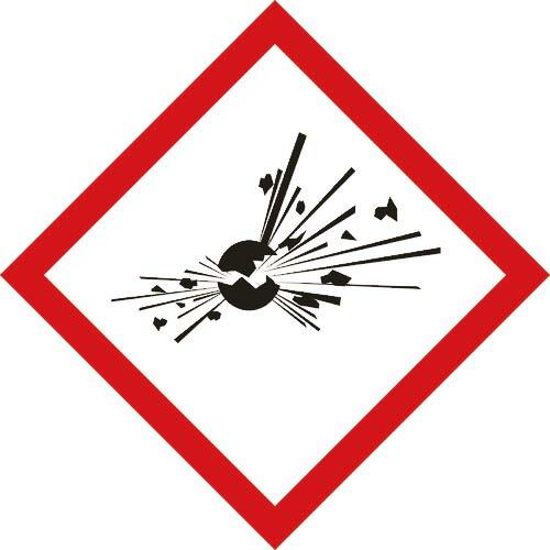 緑十字 GHSステッカー標識 爆弾の爆発 GHS-3(中) 70×70mm 5枚組 PET ( 03...