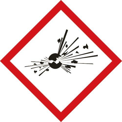 緑十字 GHSステッカー標識 爆弾の爆発 GHS-3(小) 40×40mm 5枚組 PET ( 03...