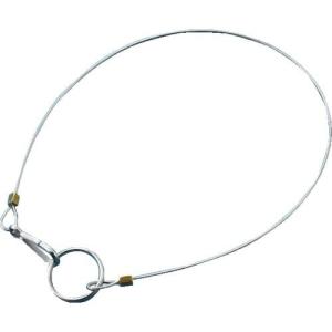 緑十字 ワイヤロープ(フック+リング付) 鎖F-300 0.8Φ×300 10本組 SUS製 ( 308042 ) (株)日本緑十字社｜orangetool