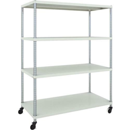 TRUSCO スチールラック フェニックスラック 1200X600 4段 U車輪付 W色 抗菌粉体塗...