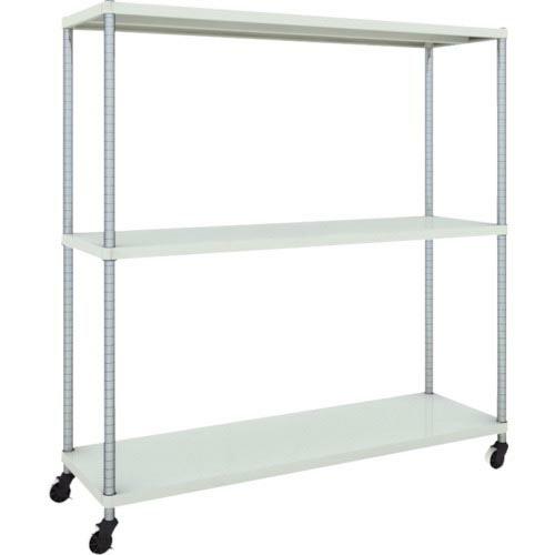TRUSCO スチールラック フェニックスラック 1500X450 3段 U車輪付 W色 抗菌粉体塗...