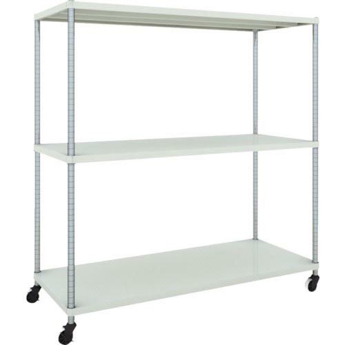 TRUSCO スチールラック フェニックスラック 1500X600 3段 U車輪付 W色 抗菌粉体塗...