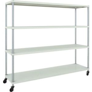 TRUSCO スチールラック フェニックスラック 1800X450 4段 U車輪付 W色 抗菌粉体塗装 ( PER-5644-U125-W ) トラスコ中山(株)｜orangetool