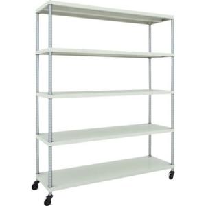 TRUSCO スチールラック フェニックスラック 1500X450 5段 U車輪付 W色 抗菌粉体塗装 ( PER-6545-U125-W ) トラスコ中山(株)｜orangetool