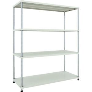 TRUSCO スチールラック フェニックスラック 1500X600 4段 W色 抗菌粉体塗装 ( PER-6564-W ) トラスコ中山(株)｜orangetool