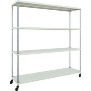 TRUSCO スチールラック フェニックスラック 1800X450 4段 U車輪付 W色 抗菌粉体塗装 ( PER-6644-U125-W ) トラスコ中山(株)｜orangetool