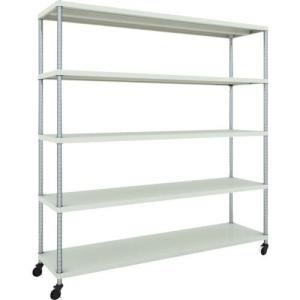 TRUSCO スチールラック フェニックスラック 1800X450 5段 U車輪付 W色 抗菌粉体塗装 ( PER-6645-U125-W ) トラスコ中山(株)｜orangetool