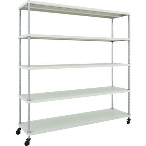 TRUSCO スチールラック フェニックスラック 1800X450 5段 U車輪付 W色 抗菌粉体塗...
