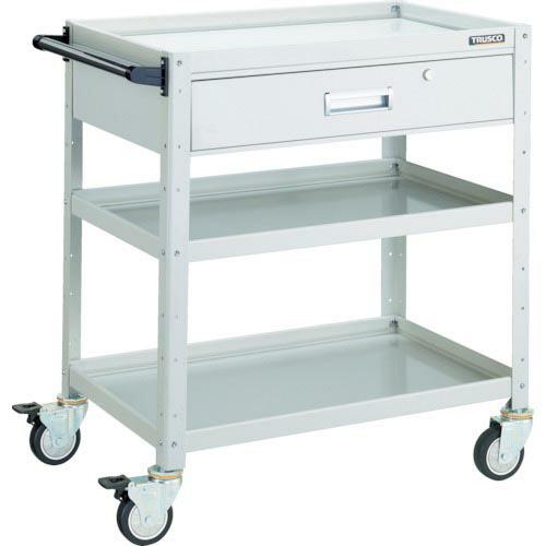 TRUSCO ツールワゴン バーディワゴン 600×400 深型1段引出付 ウレタン車輪 ホワイト ...