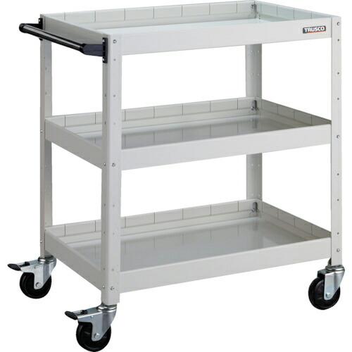 TRUSCO ツールワゴン バーディワゴン 750X500XH880 深3段 ホワイト ( BDW-...
