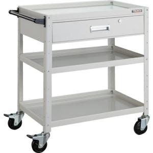 TRUSCO ツールワゴン バーディワゴン 750X500XH880 深型1段引出付 ホワイト ( BDW-973Y-W )｜orangetool