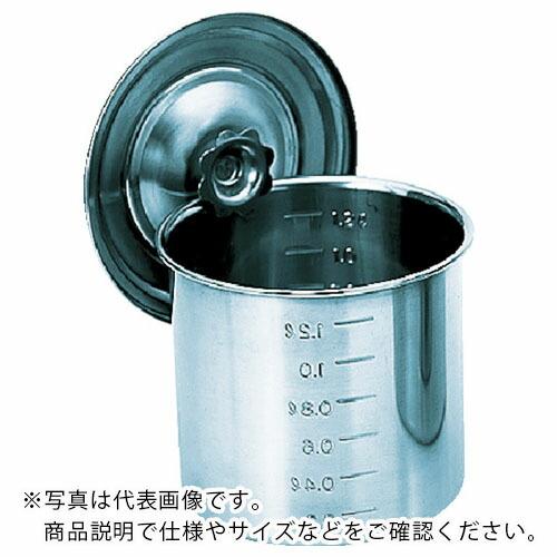 TRUSCO ステンレスキッチンポット蓋付 140x140 2.1L 手ナシ ( TSH-4614 ...