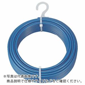 TRUSCO メッキ付ワイヤロープ PVC被覆タイプ Φ4(6)mmX50m ( CWP-4S50 ) トラスコ中山(株)｜orangetool