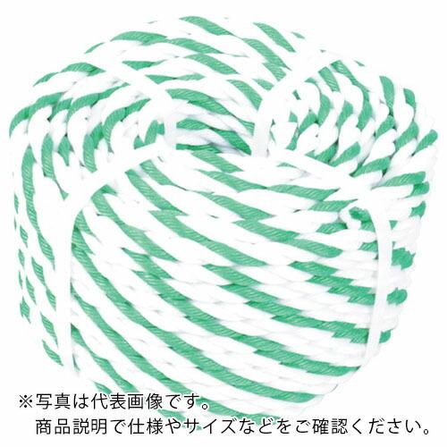 TRUSCO 標識ロープ 3つ打 7.5mm×30m 白・緑 ( R-930WGN )