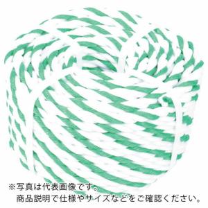 TRUSCO 標識ロープ 3つ打 7.5mm×50m 白・緑 ( R-950WGN )｜orangetool