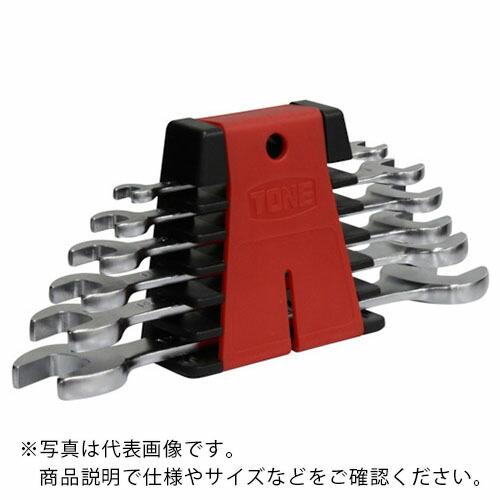 TONE 両口スパナセット 6本組 メッキ処理 810g ( DS601P ) TONE(株)