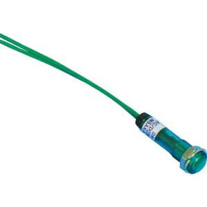 サカズメ LED表示灯 DA-8FL (AC/DC100V接続) Φ8 緑 ( DA-8FL-AC/DC100V-G ) (株)坂詰製作所｜orangetool