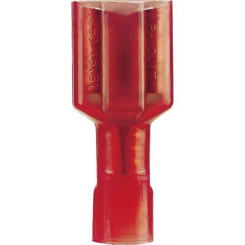 PANDUIT 圧着端子 差込型完全絶縁 メス型 AWG22~18 赤 (100個入) ( DNF1...