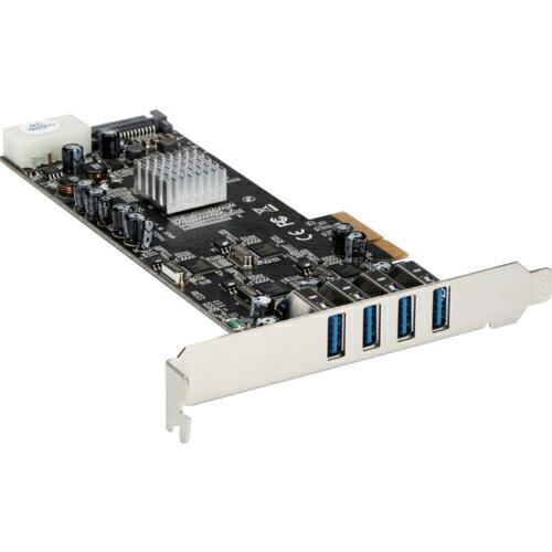 ＳｔａｒＴｅｃｈ　ＵＳＢ増設カード／ＰＣＩｅ　２．０　−　４ｘ　ＵＳＢ−Ａ／５Ｇｂｐｓ／ＳＡＴＡ・Ｌ...