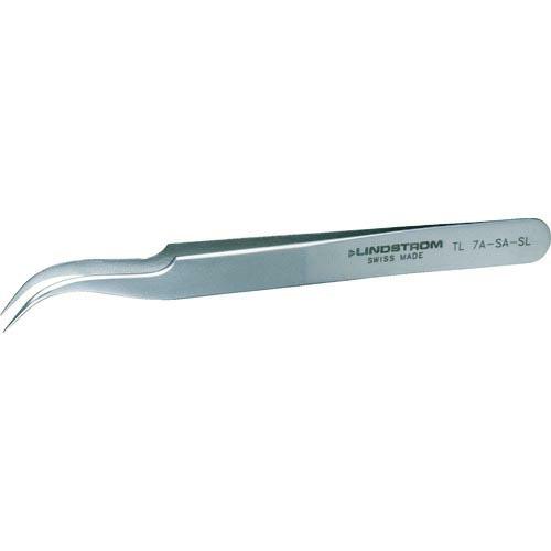 リンドストローム 静電気対策精密ピンセット 全長115×幅10mm 先曲型 ( TL7ASASL )...