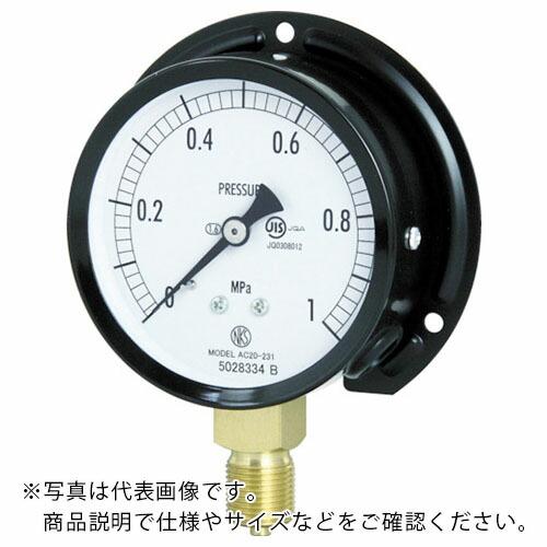 長野 普通形圧力計(B枠立形・φ75・G3/8B・0.0~2.50Mpa) ( AC20-231-2...